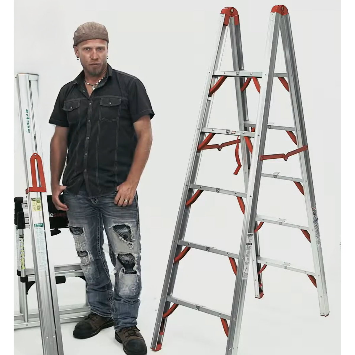7 ft Double-Sided “STIK” Step Ladder – Telesteps Ladders