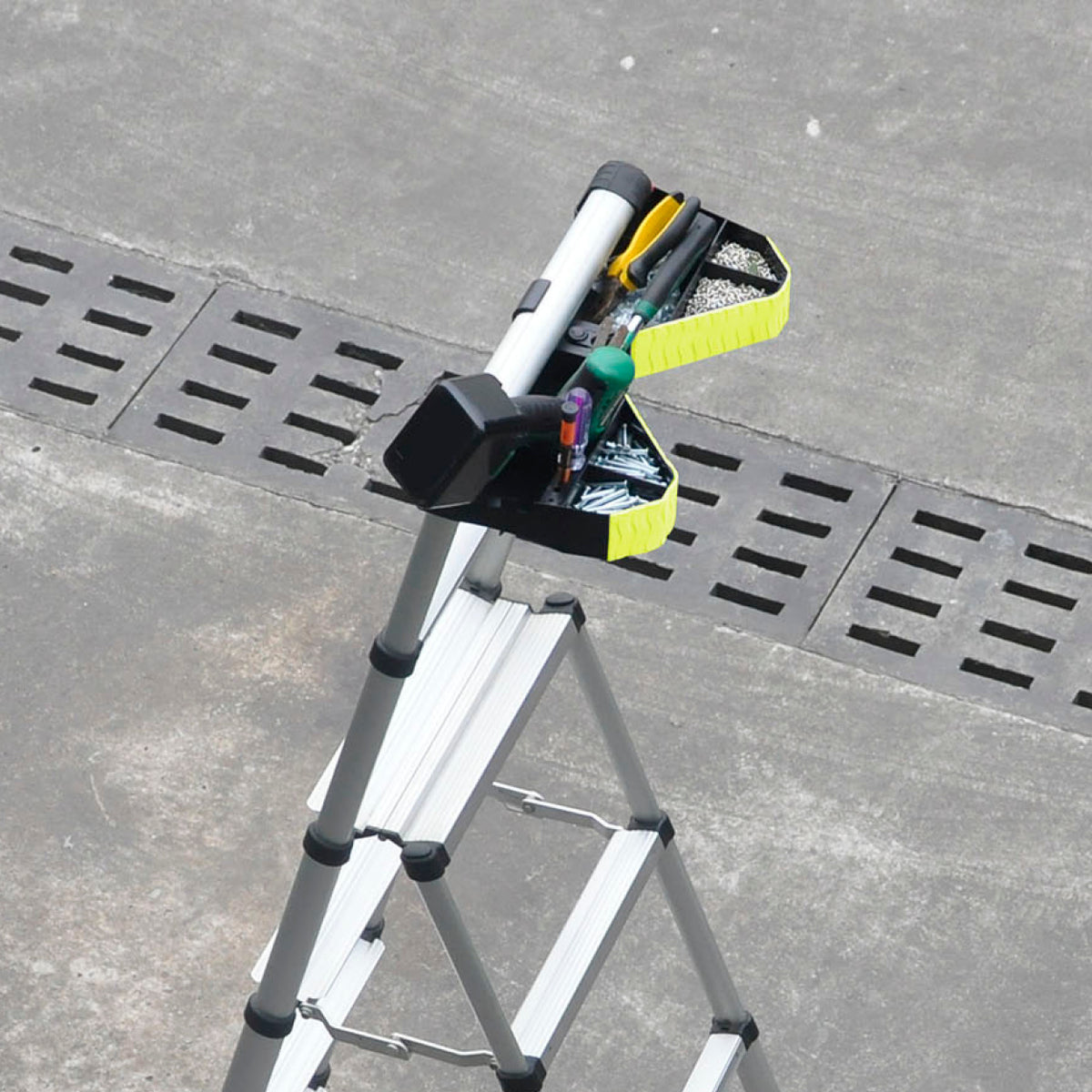 Ladder Standoff and Tool Tray Telesteps Ladders