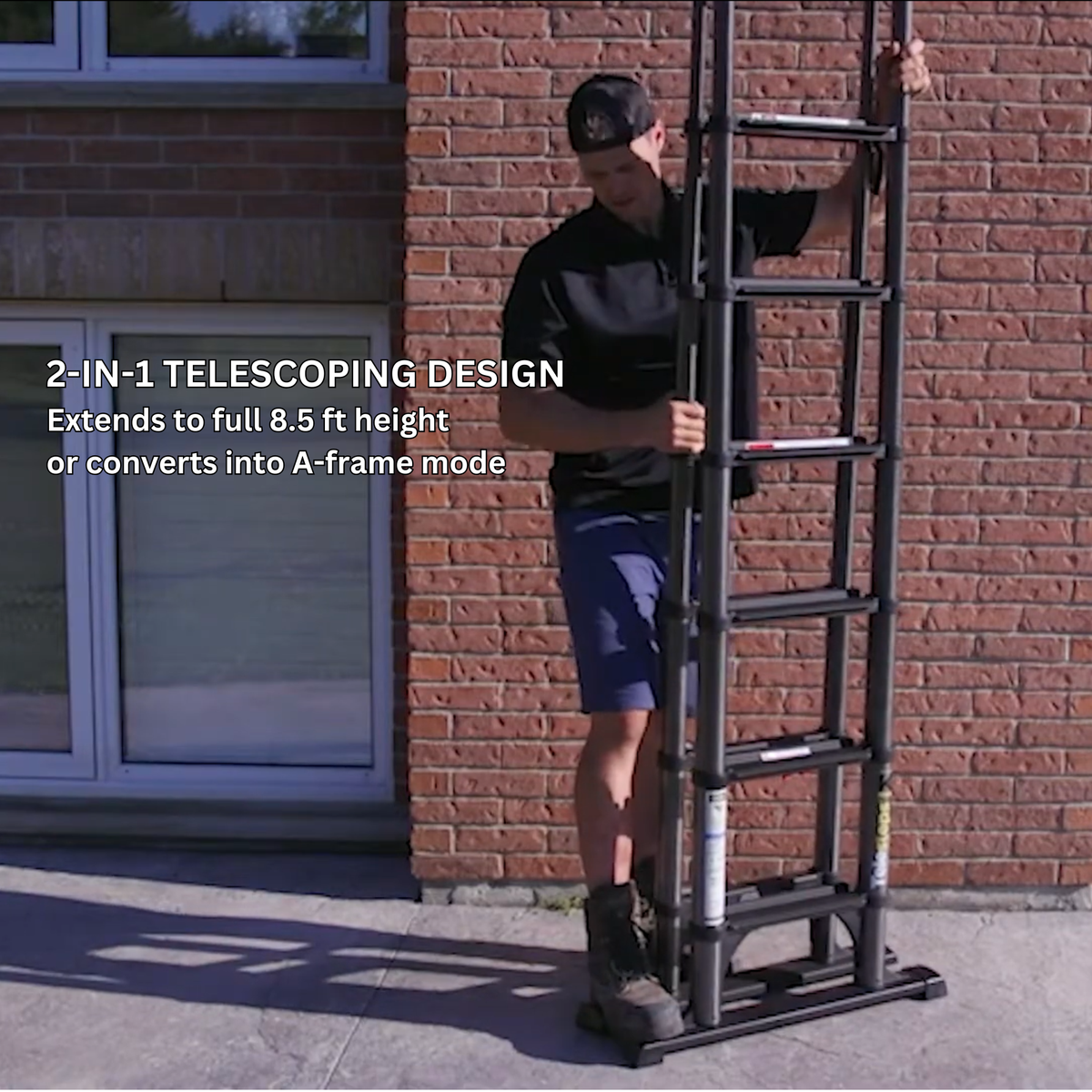 Kevlar Telescoping Step Ladder 8.5 ft Non-Conductive Type 1AA 375 lb 1 ...