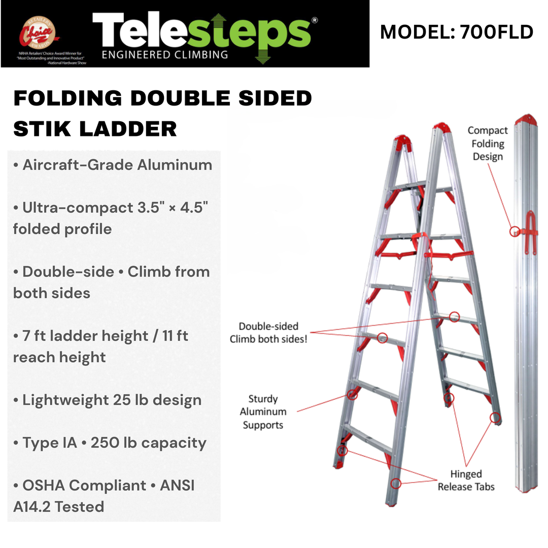 7 ft Double-Sided “STIK” Step Ladder – Telesteps Ladders