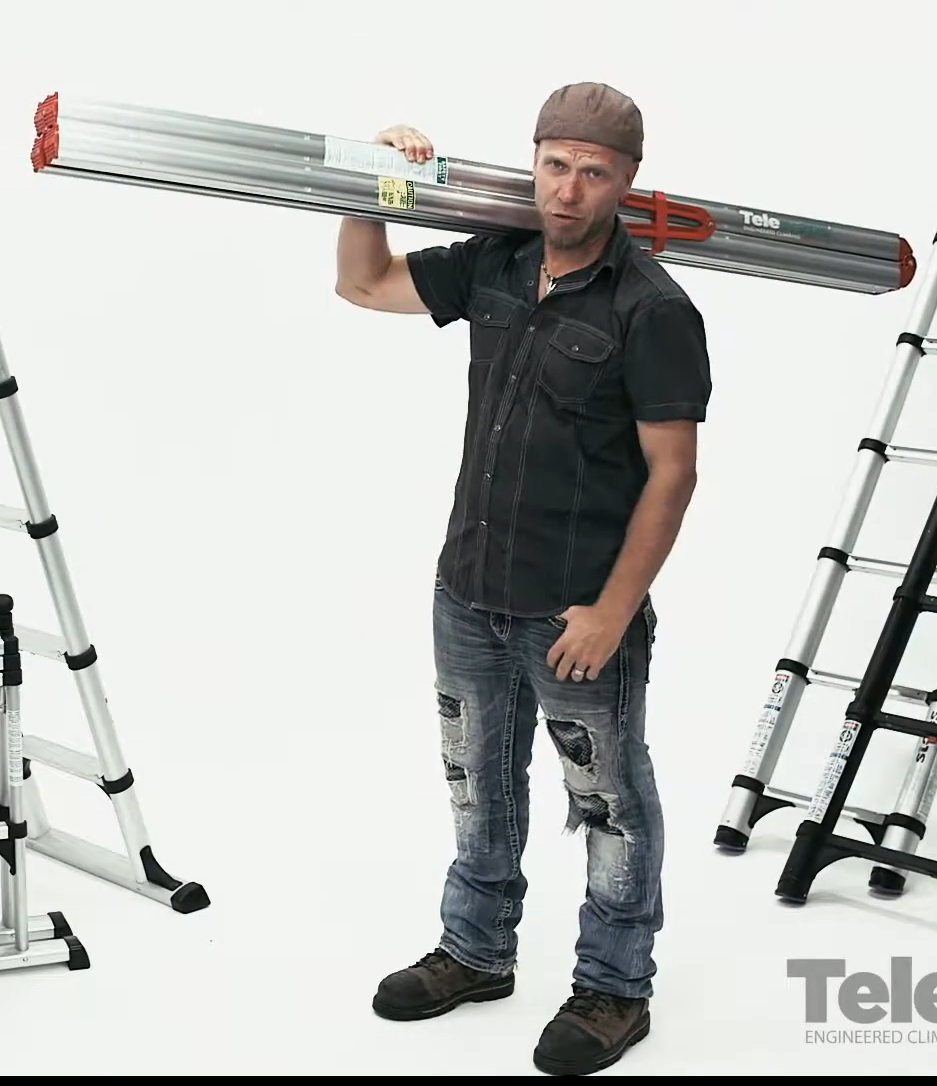 Telesteps 7 ft Double-Sided “STIK” Step Ladder | Folds to 4x4