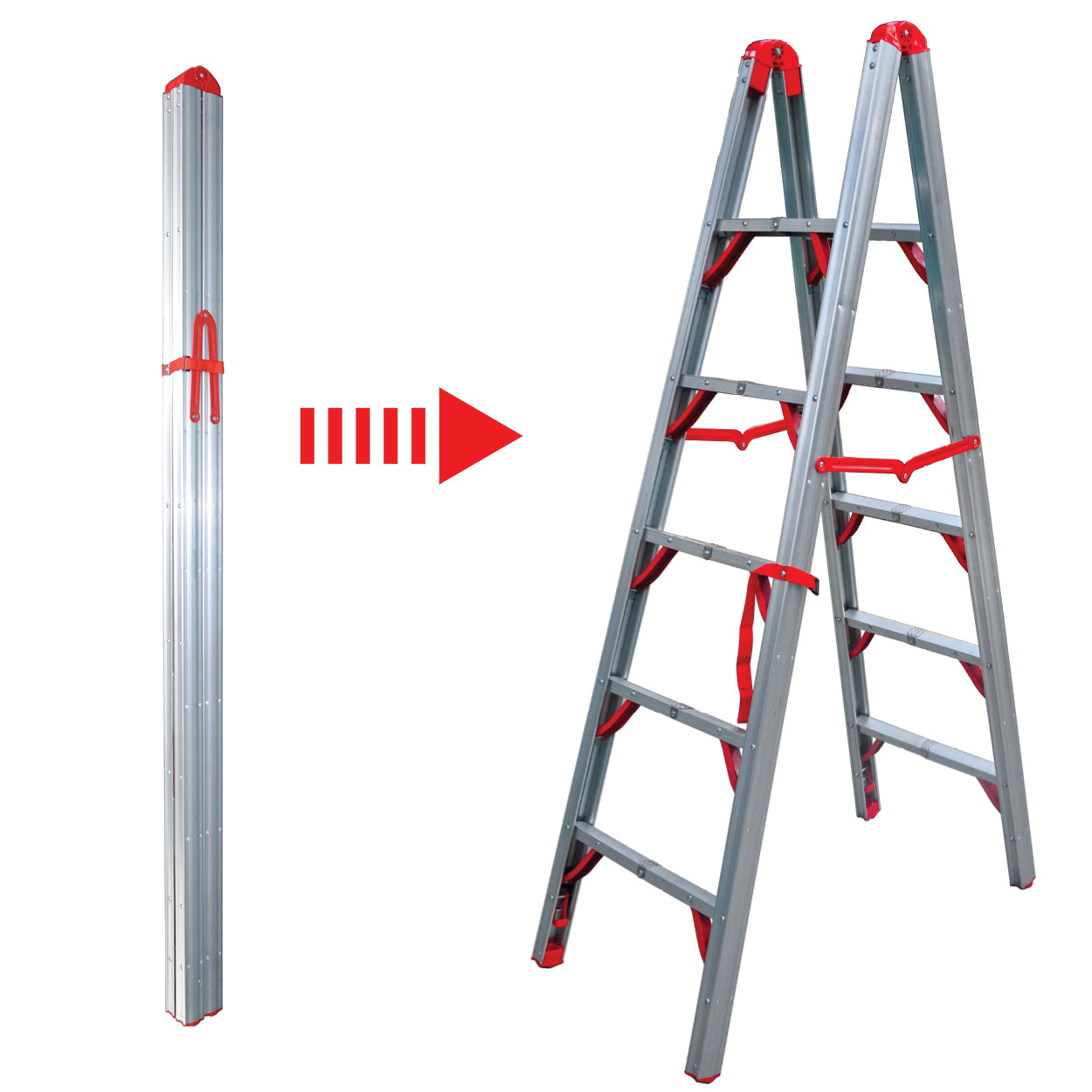 Telesteps 600FLD 6' Folding Step Ladder-Double Sided