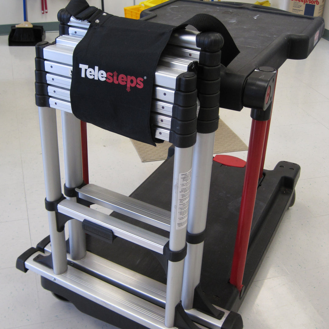 8ft Telescoping Stepladder w 12ft Reach Telesteps Ladders